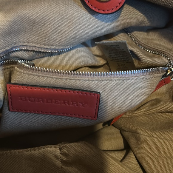 AUTHENTIC BURBERRY MEDIUM ASHBY LEATHER HOBO BAG -red - Picture 13 of 14